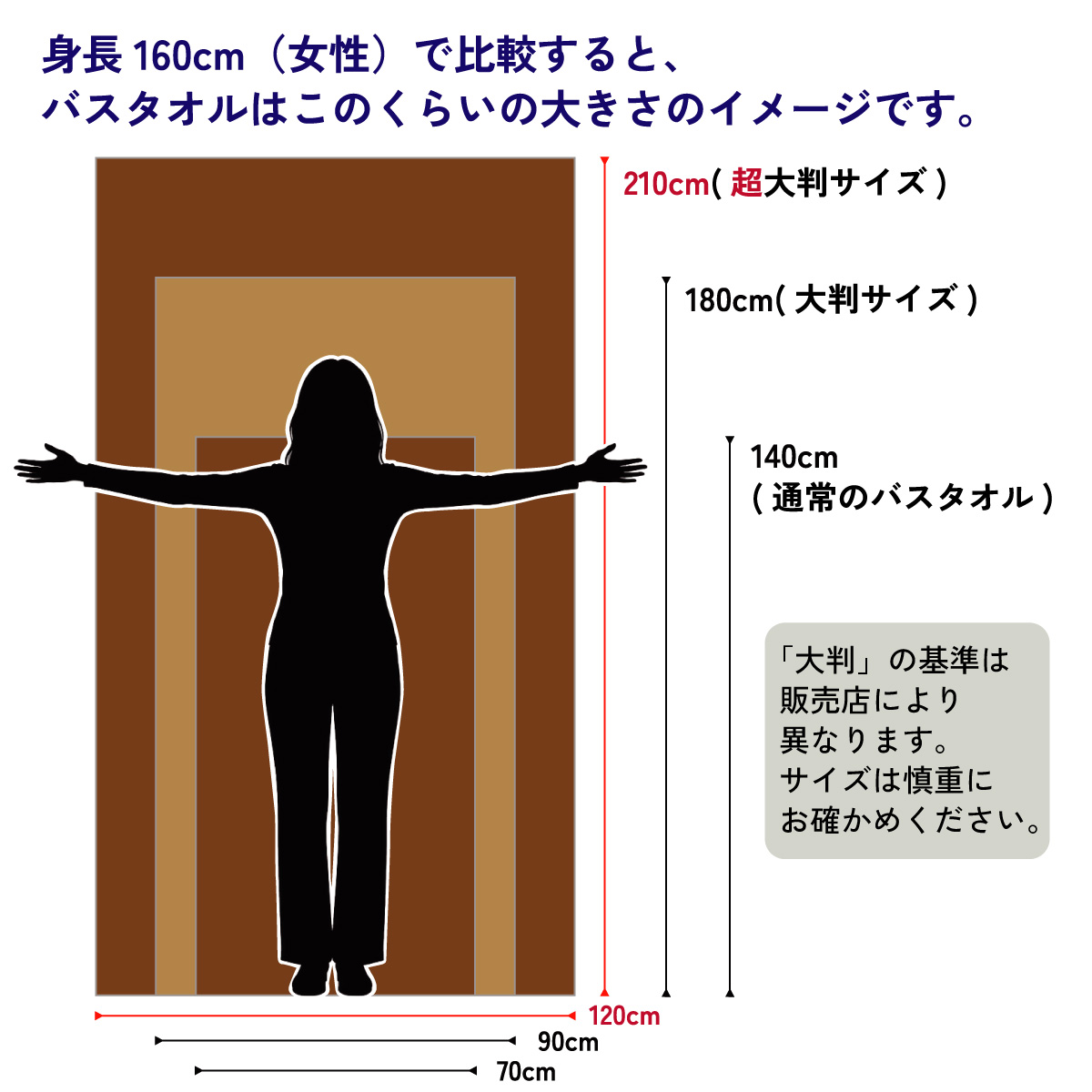 超大判バスタオル　サイズ